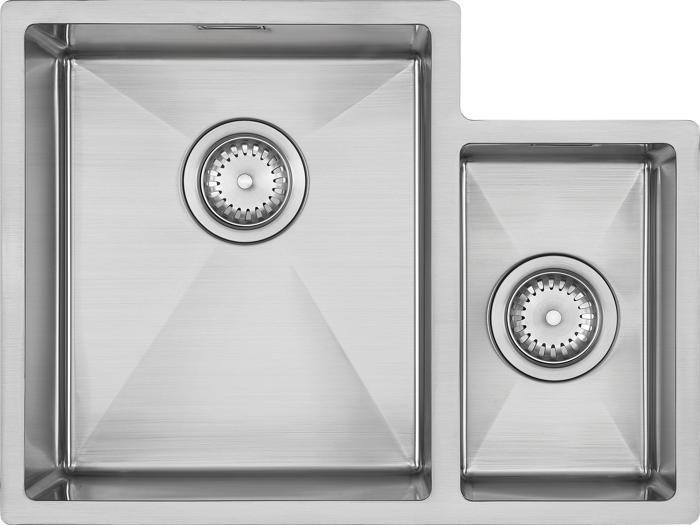 White Label WL0306 Contemporary Plus Big Bowl Left 340/160 Short Half Bowl Undermount Sink Stainless steel