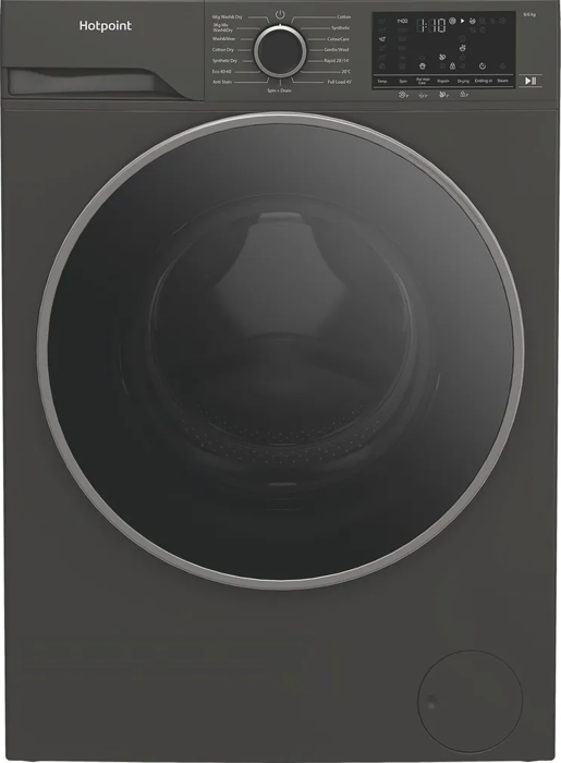Hotpoint HBD8680GANTISTAINUK 8kg Wash/6kg Dry Freestanding Washer Dryer Graphite