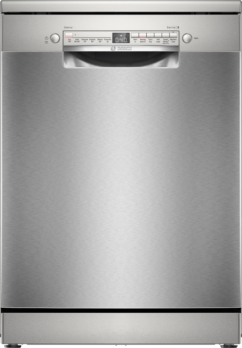 Bosch SMS2HVI06G Series 2 60cm  14 Place Settings Freestanding Dishwasher Brushed Steel