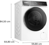 Bosch WGB264A1GB Series 8 front loader 11 kg max. 1400 rpm Freestanding Washing Machine White