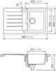 Schock SCH-SIGD100ASIL/2524 Signus D100 Silverstone Cristadur Granite Compact Single Bowl Inset Sink 