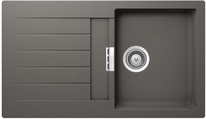 Schock SCH-SIGD100ASIL/2524 Signus D100 Silverstone Cristadur Granite Compact Single Bowl Inset Sink 