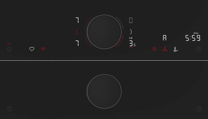 NEFF V68FUX4L0 N 90 with integrated ventilation system 80 cm surface mount without frame Induction Hob Black