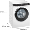 Siemens WG56G2Z4GB iQ500 front loader 10 kg max. 1600 rpm Freestanding Washing Machine White