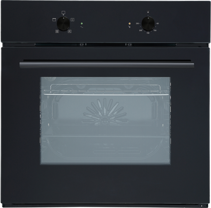 CATA CUL57MMBK.1 60cm True Fan (13 Amp) Plug Attached Built-in Single Electric Oven Black