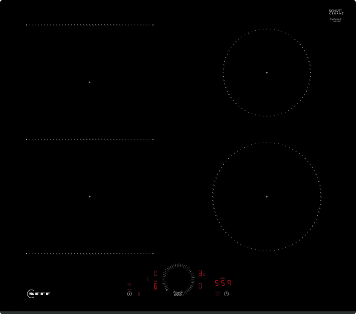 NEFF T56FHS1L0 N 70 60 cm surface mount without frame Induction Hob Black