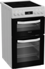 Hotpoint HDE5VDCW  50cm  Double with Ceramic Hob Freestanding Electric Cooker White