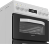 Hotpoint HDE5VDCW  50cm  Double with Ceramic Hob Freestanding Electric Cooker White