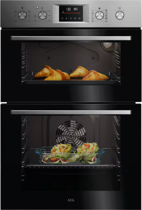AEG OU5CP40M 6000 SurroundCook Catalytic Built-in Double Electric Oven Stainless steel