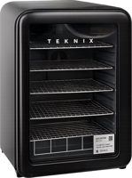 Teknix UC255LRGB Undercounter Larder Glass Door Freestanding Fridge Black