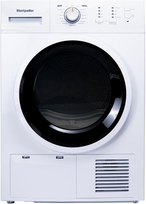 Montpellier MCD8W 8kg Sensor Condenser Tumble Freestanding Dryer White