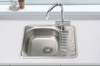 Carysil EA10 580×488mm Compact Single Bowl and Drainer Inset Sink Stainless steel