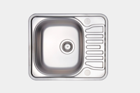 Carysil EA10 580×488mm Compact Single Bowl and Drainer Inset Sink Stainless steel