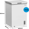 Midea MDRC211FZE01 143L  2 Baskets 60cm Chest Freestanding Freezer White