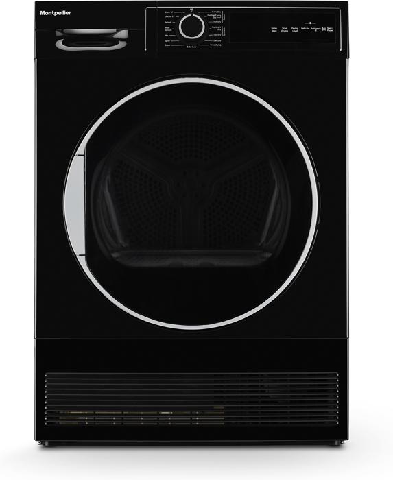 Montpellier MTDC8SDK 8kg Condenser Tumble Freestanding Dryer Black