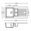 Carysil TD150-GM 1.5 Bowl ( CPR324 TD150GM  ) Inset Sink Gunmetal Grey