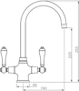 Abode AT1028 Ludlow Monobloc Kitchen Mixer Tap Antique Brass