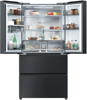 Haier HFR59F18CWMB(UK) Horizon 700L 4-Door No Frost (Non Plumbed Water Dispenser ) American Style Fridge Freezer Black