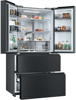 Haier HFR59F18CWMB(UK) Horizon 700L 4-Door No Frost (Non Plumbed Water Dispenser ) American Style Fridge Freezer Black