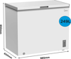 Midea MDRC345FZE01 249L Convertible Chest Freestanding Freezer White