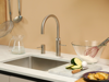 Quooker Fusion Round FNRSST Boiling Water Tap with PRO3-EQ B Tan Boiling Water Tap Stainless steel