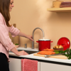 Quooker Fusion Round FNRSST Boiling Water Tap with PRO3-EQ B Tan Boiling Water Tap Stainless steel