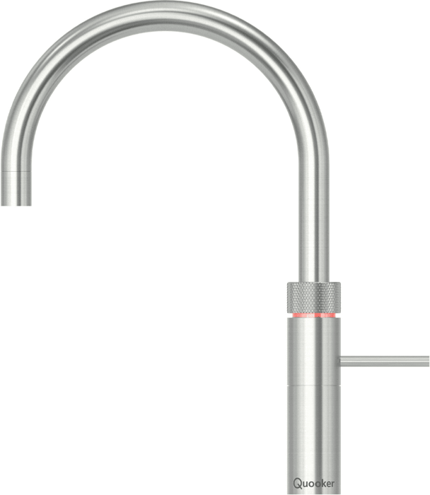 Quooker Fusion Round FNRSST Boiling Water Tap with PRO3-EQ B Tan Boiling Water Tap Stainless steel