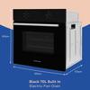 Russell Hobbs RHFEO7004B/02 70L (13 Amps) Built-In Electric Fan Built-in Single Electric Oven Black