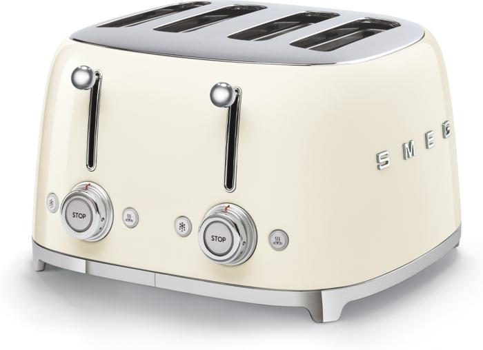 Smeg TSF03CRUK 50's Style 4-Slice 4-Slot Toaster Cream