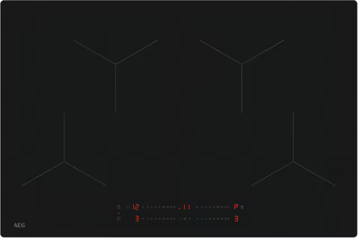 AEG TO84IA00IT 5000 SaphirMatt® SE 77cm Induction Hob Matt Black