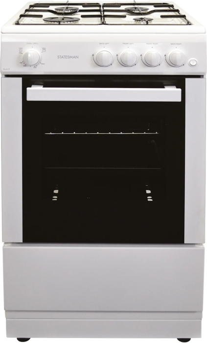 Statesman STUDIO2 50cm Single Cavity Freestanding Gas Cooker White