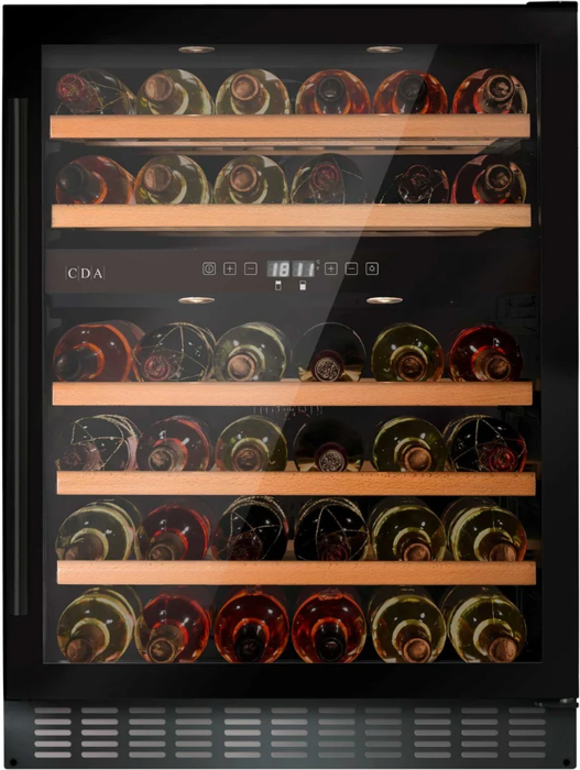 CDA FWC604BL/3 60cm Dual-Zone Wine Cooler Black