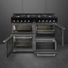 Smeg CX113GMBL Concert 110cm Dual Fuel Range Cooker Black