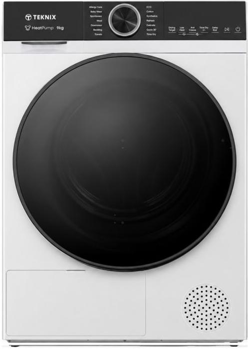 Teknix TK2HPMA9W 9kg Heat Pump Tumble Freestanding Dryer White