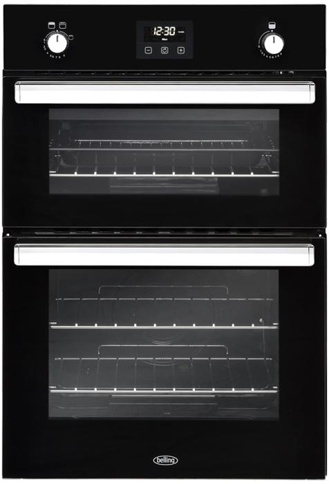 Belling BI902G (444444796) 90cm Built-in Double Gas Oven Black