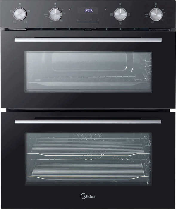 Midea MBOD50M3AD0-BK 92L Built-Under Double Electric Oven Black