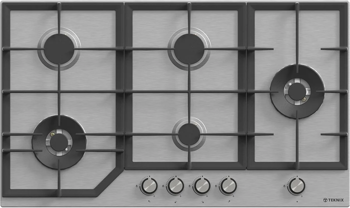 Teknix BITK290GH5X 90cm 5 Burner Gas Hob Stainless steel