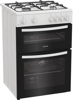 Indesit IDG6GW 60cm Gas Double Oven Freestanding Gas Cooker White
