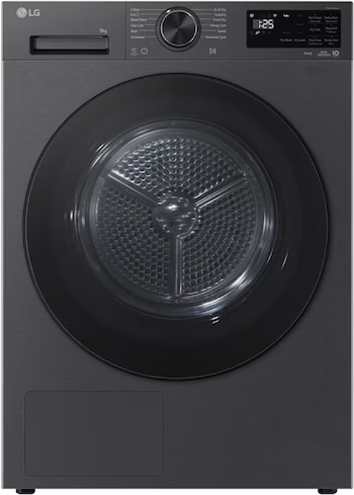 LG RHX5009TBB Series 5 9kg DUAL Inverter Heat Pump Freestanding Dryer Black