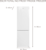 Haden HFF253W 253L 70/30 Total No Frost Freestanding Fridge-Freezer White