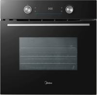 Midea MBO65P90E3-BK Xpress Fry 70L Pyrolytic Built-in Single Electric Oven Black