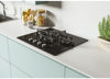 Candy CVG6DPB Moderna 60cm Gas-on-Glass 4 Burner 13 Amps Gas Hob Black Glass