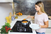 Candy CVG6DPB Moderna 60cm Gas-on-Glass 4 Burner 13 Amps Gas Hob Black Glass