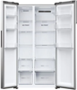 Haier HSR5918DNMP(UK) SBS 90 Series 3 528L Total No Frost American Style Fridge Freezer Platinum Inox