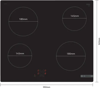 Bosch PKE61RAA8B Series 2 60cm 4 Zone Ceramic Hob Black
