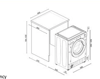 Hoover HBW 29D2E-80 H-Wash 300 Lite 1200spin 9kg Integrated Washing Machine White