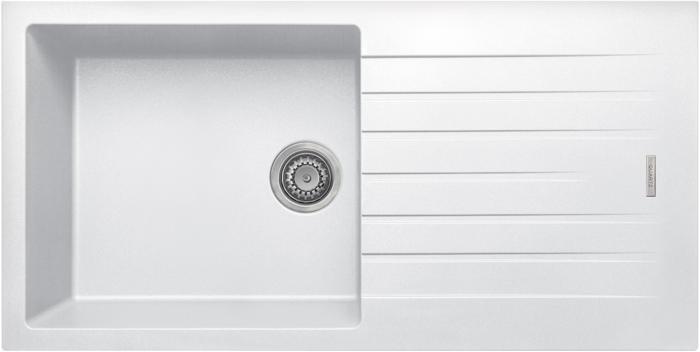Carysil TD100L Deep Bowl Turin Large Single Bowl Inset Sink White