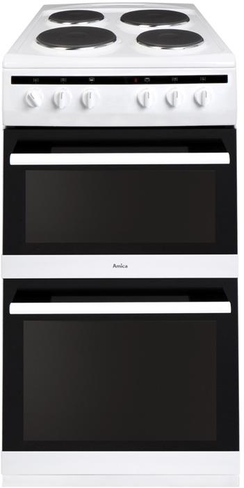 Amica AFS5500WH 50cm Double Oven Freestanding Electric Cooker White