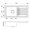 Carysil CD100L Inset Large Ceramic Bowl Sink White