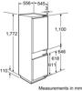 NEFF K8345X0 N 90 245 Litres * NoFrost * Integrated Fridge Freezer White